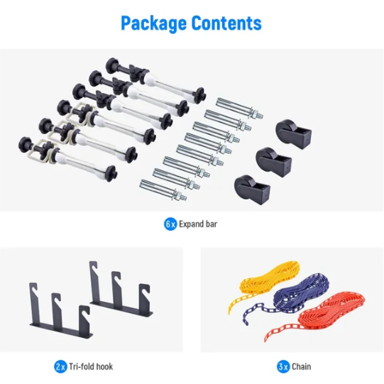 Neewer 3-Roller Wall Mounting Manual Backdrop Support System