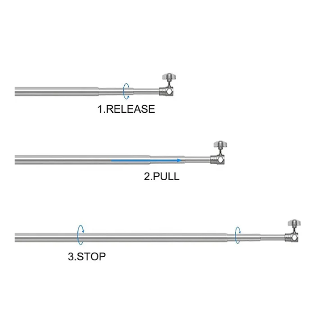CameraStuff TCB-3S 120-300cm Adjustable Telescopic Stainless Steel Backdrop Crossbar Tube