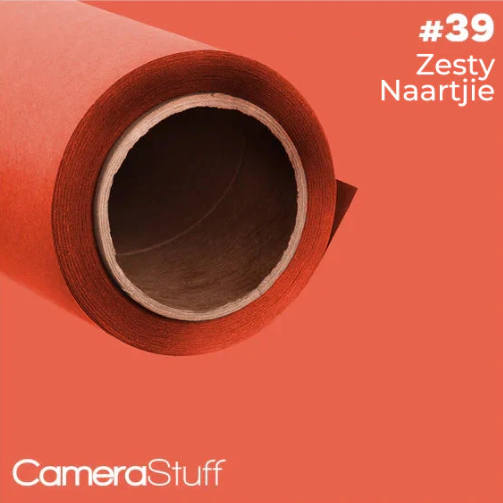 Camerastuff Seamless Paper Backdrop no39 Zesty Naartjie Orange