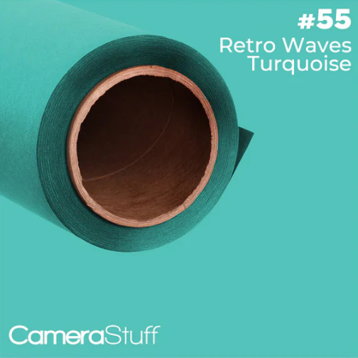 Camerastuff Seamless Paper Backdrop no55 Retro Waves Turquoise