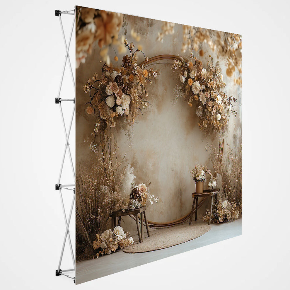 STRAIGHT BANNER WALL FRAME INCLUDING PRINT – Backdrop Passion SA