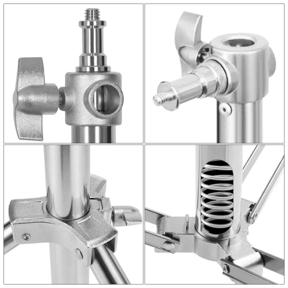 CameraStuff SBGS-288 Heavy-Duty Stainless Steel Backdrop Stand Support Kit) with A Printed Fabric Backdrop