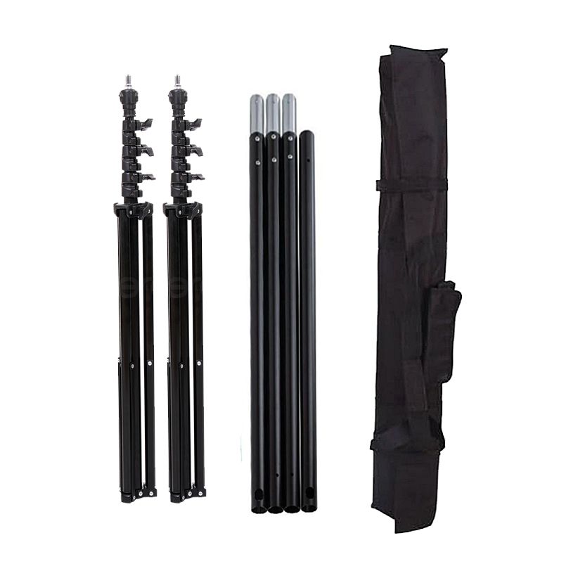 Hylow Portable Backdrop Stand 3.2m x 2.8m (L-3000FPG) with White/Black ...